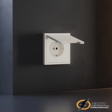 Накладка розетки с крышкой IP40 Voltum S70 хлопок VLS000812
