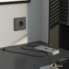 Розетка с USB зарядкой 2 порта А+C 3,0 mA Werkel графит матовая
