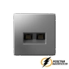 Компьютерная розетка rj45 двойная UTP cat 5e ArtGallery сталь