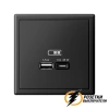 Зарядка USB 2 порта тип А-С 3000 mA ArtGallery базальт