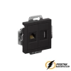 Розетка двойная HDMI + Internet rj45 cat 5e AtlasDesign карбон