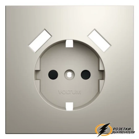 Накладка розетки зарядки тип А+А Voltum S70 кашемир VLS000902