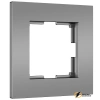 Рамка пластиковая 1 местная Werkel Slab серебро софт