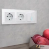 Рамка стеклянная 3 местная Werkel Favorit белый