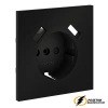 Накладка розетки зарядки тип А+А Voltum S70 черная VLS000907