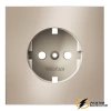Накладка розетки с заземлением Voltum S70 Metal платина VLSM000609