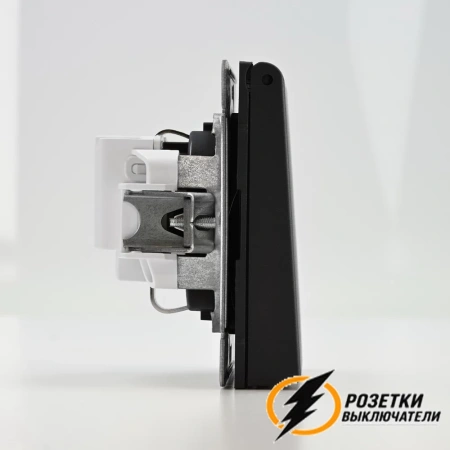 Розетка крышкой ip20 16а 250в ArtGallery базальт