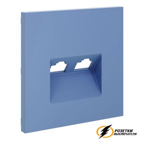 Розетка компьютерная rj45 двойная cat 6 Voltum S70 деним VLS001415+VLS0602M