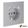Розетка с USB зарядкой 2 порта, А+C 3,2 mA Voltum S70 серая VLS001016+VLS0405M