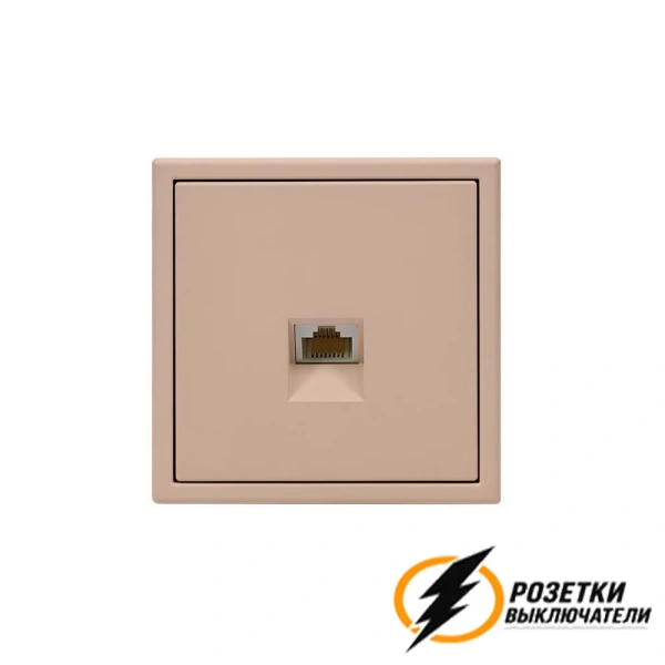 Компьютерная розетка rj45 UTP cat 5e ArtGallery песочный