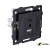 Зарядка USB 2 порта А+C 3000mA 20Вт Kollinger Aspekt черная матовая