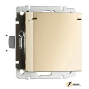 Розетка с крышкой ip40 16а 250в Werkel шампань