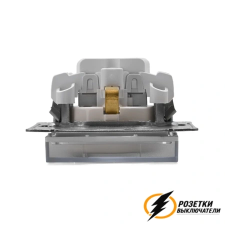 Розетка с прозрачной крышкой ip44 16а 250в AtlasDesign белая