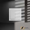 Перекрестный двухклавишный выключатель Voltum S70 белый матовый VLS020501