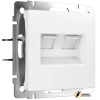 Розетка компьютерная rj45 двойная cat 5e Werkel белая матовая