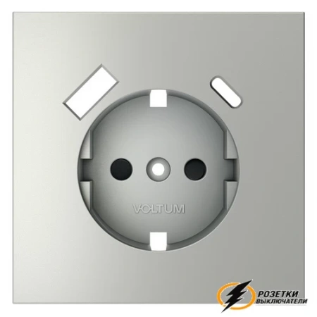 Накладка розетки зарядки тип А+C Voltum S70 сталь VLS001004