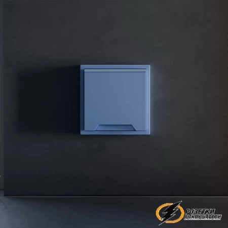 Накладка розетки с крышкой IP40 Voltum S70 деним VLS000814