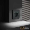 Розетка с USB зарядкой 2 порта, А 3,2 mA Voltum S70 графит VLS040406