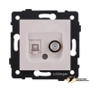 Розетка тв спутник и интернет rj45 cat 5e Kollinger Aspekt кашемир