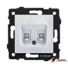 Розетка компьютерная rj45 двойная cat 6 Kollinger Aspekt белая