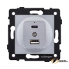 Зарядка USB 2 порта А+C 3000mA 20Вт Kollinger Aspekt серая