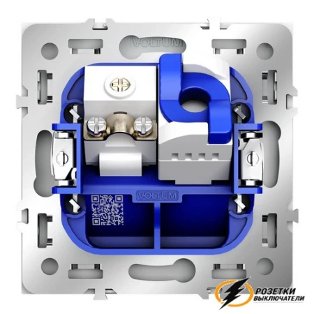 Розетка тв и интернет Voltum S70 белая матовая VLS060701