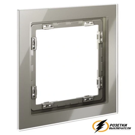 Рамка 1 местная стекло Voltum S70 шелк VLS110103