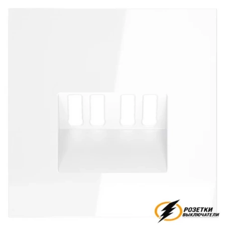 Накладка аудио розетки Voltum S70 белая глянцевая VLS001500