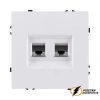 Розетка компьютерная rj45 двойная cat 6 Brionilux Z белая глянцевая