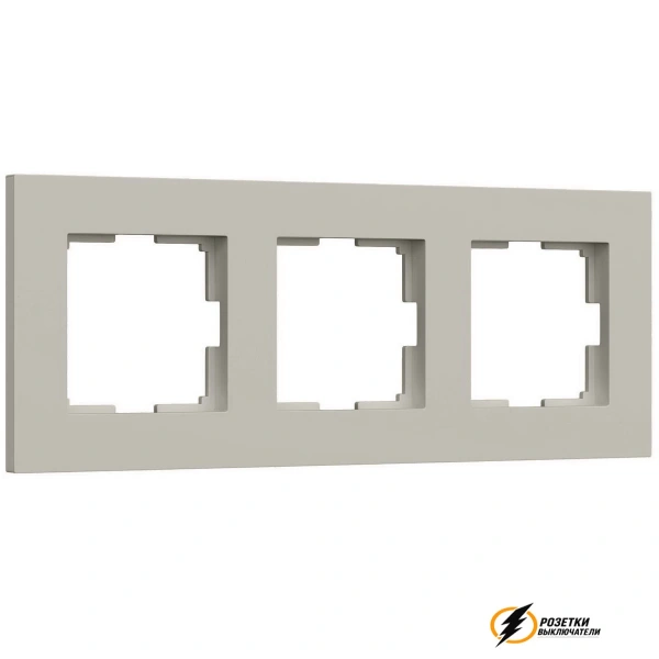 Рамка 3 местная Werkel Slab дымчатый софт