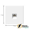 Компьютерная розетка rj45 UTP cat 6 ArtGallery белая