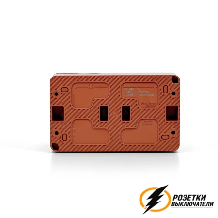 Розетка с выключателем одноклавишеым накладная ip54 16/10а 250в AtlasDesign Profi террактовая