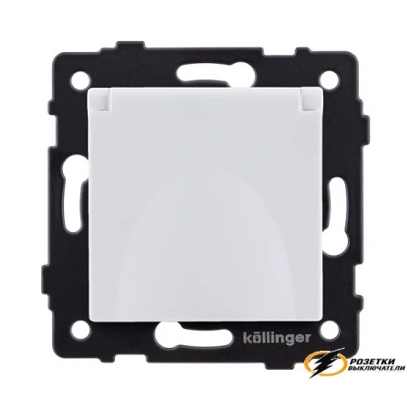 Розетка с крышкой ip41 16а 250в Kollinger Aspekt белая
