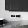 Накладка для двойной розетки Еthernet RJ-45 черная акрил