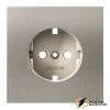 Накладка розетки с заземлением Voltum S70 Metal никель VLSM000610