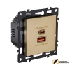 Зарядка USB 2 порта А+C 6000mA 65Вт Kollinger Asthetik золото
