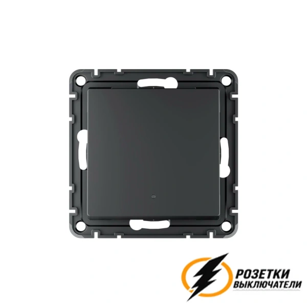 Умный Zigbee Sber выключатель одноклавишный AtlasDesign карбон