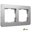 Рамка металлическая 2 местная Werkel Platinum алюминий