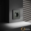 Розетка с USB зарядкой 2 порта, А+C 3,2 mA Voltum S70 титан VLS040505