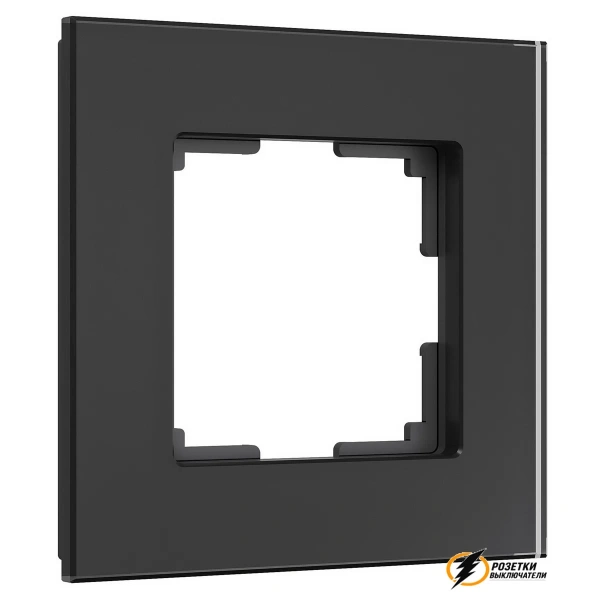 Рамка стеклянная 1 местная Werkel Senso черный soft-touch