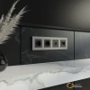 Рамка 4 местная Werkel Slab дымчатый софт