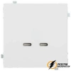 Зарядка USB 2 порта C+C 60Вт Rikett белый сатин