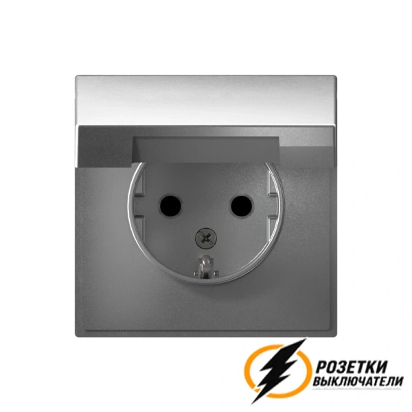 Розетка крышкой ip20 16а 250в ArtGallery алюминий