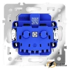 Розетка с заземлением 16а 250в Voltum S70 белая глянцевая VLS040100
