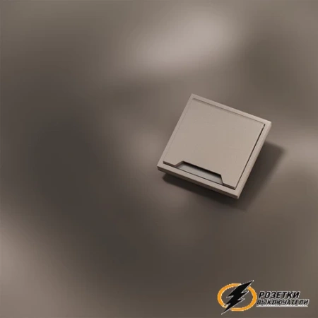 Накладка розетки с крышкой IP40 Voltum S70 Metal платина VLSM000809