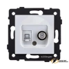 Розетка тв спутник и интернет rj45 cat 5e Kollinger Aspekt белая