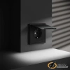 Розетка с крышкой ip40 16а 250в Voltum S70 черный VLS040307