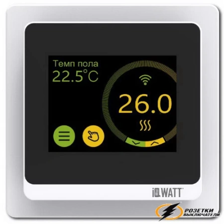 IQ Watt терморегулятор сенсорный программируемый с WI-FI белый