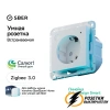 Умная розетка Zigbee Sber с заземлением 10а 250в AtlasDesign белая