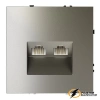 Розетка компьютерная rj45 двойная cat 6 Voltum S70 шелк VLS060203